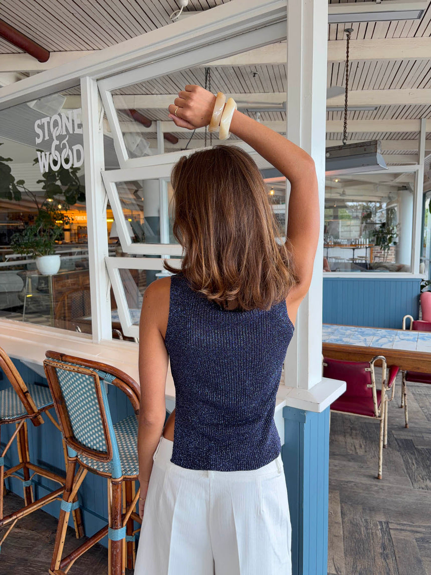 Montania glimmertop - Navy