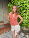 Julle glitter haltertop - Orange