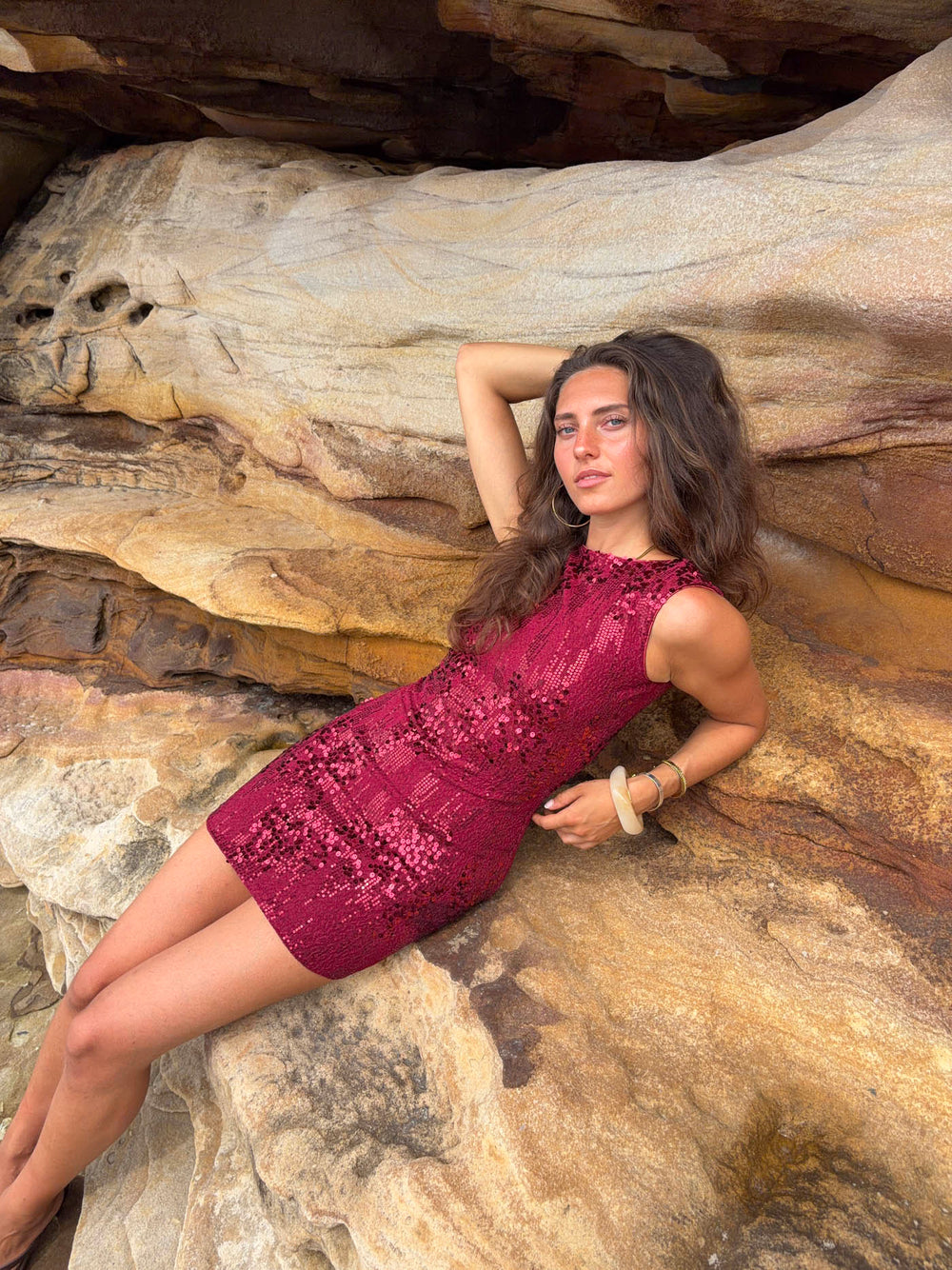 Balona glitterkjole - Rød