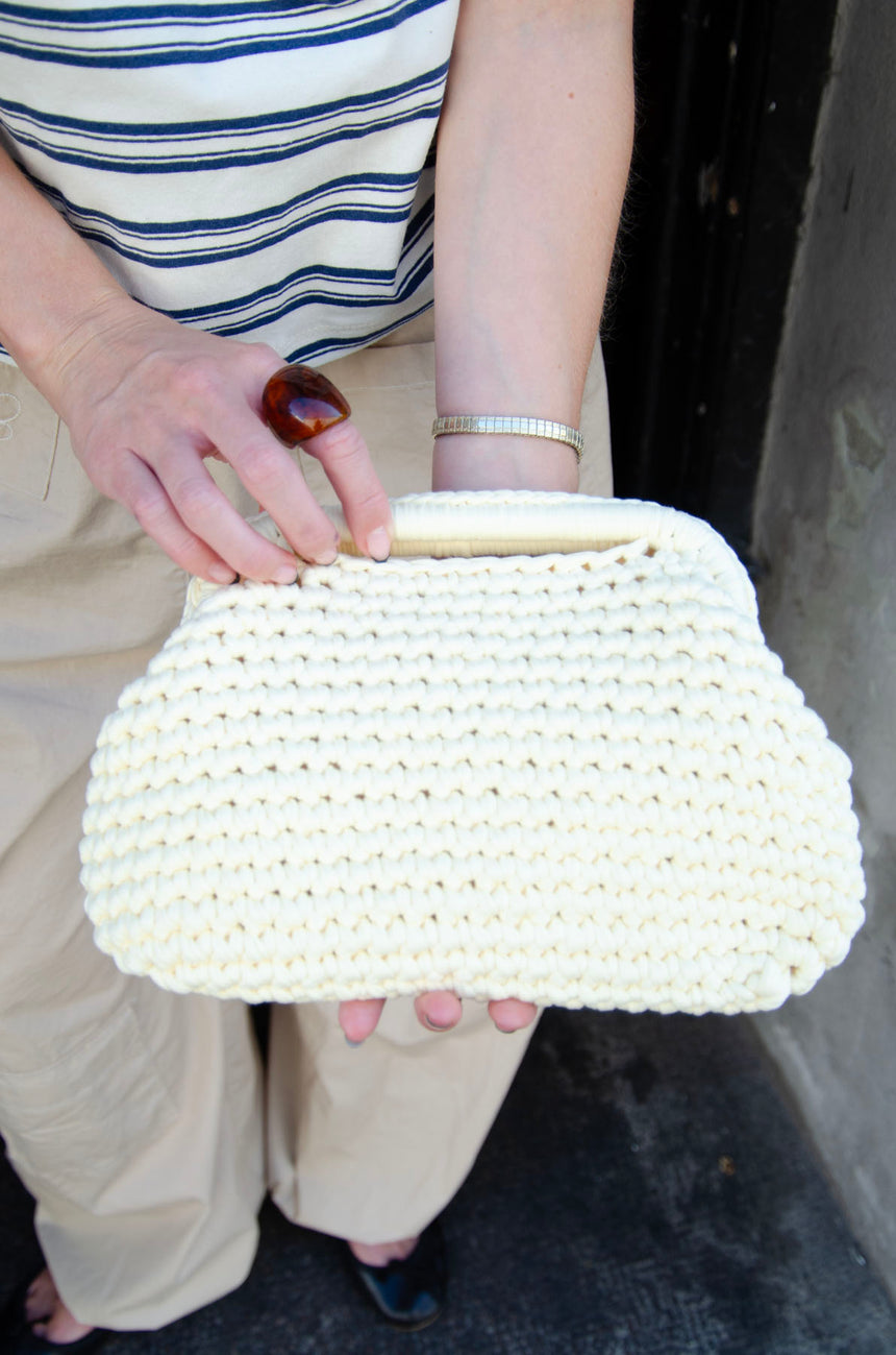 Calia hæklet clutch - Lys gul