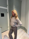 Tilly strikket hættetrøje - Beige