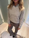 Tilly strikket hættetrøje - Beige