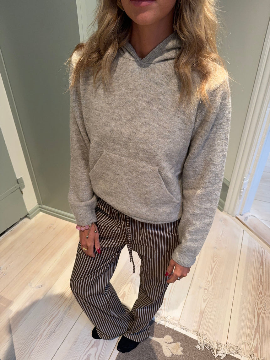 Tilly strikket hættetrøje - Beige