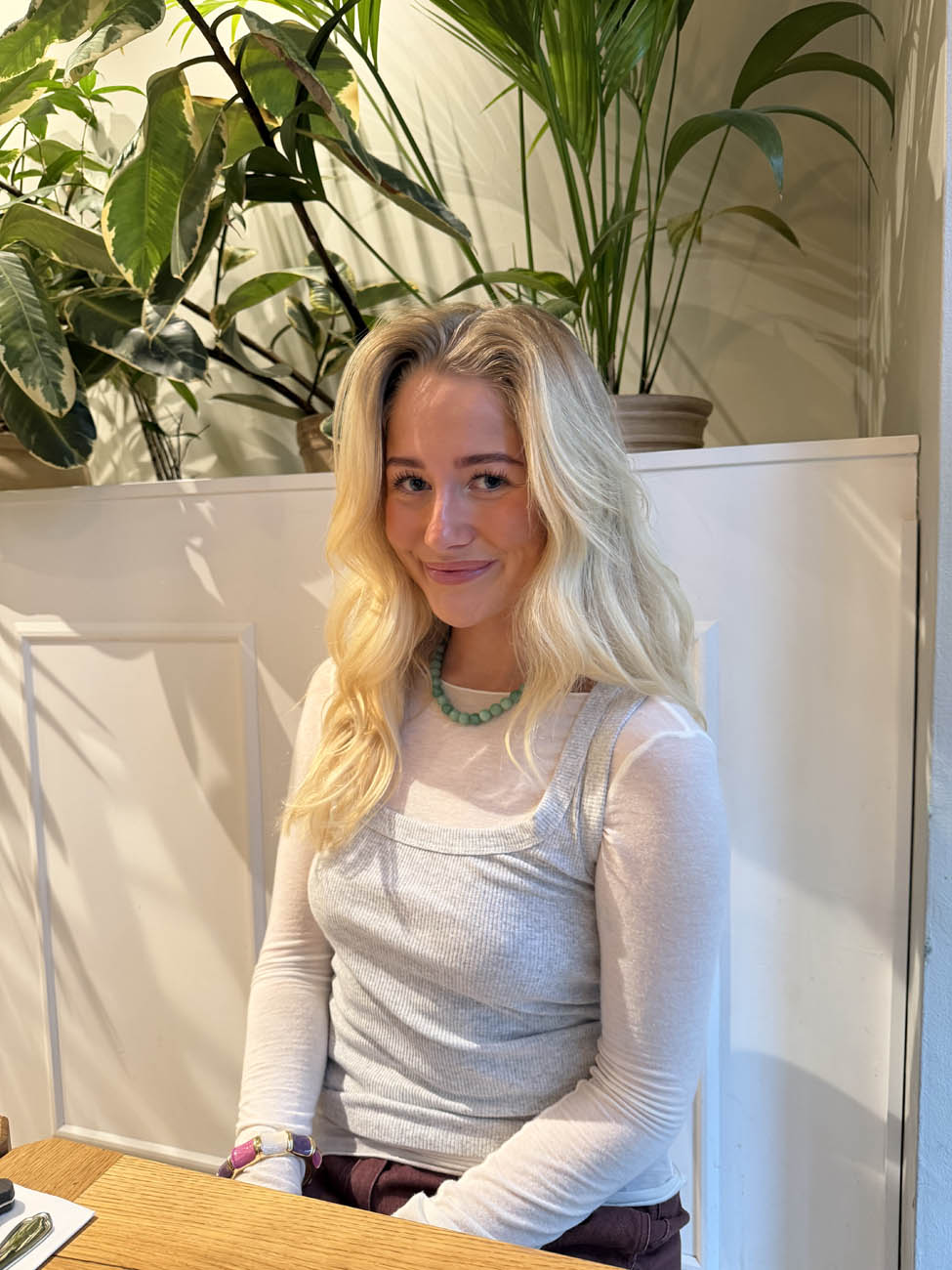 Monique halskæde - Lysegrøn