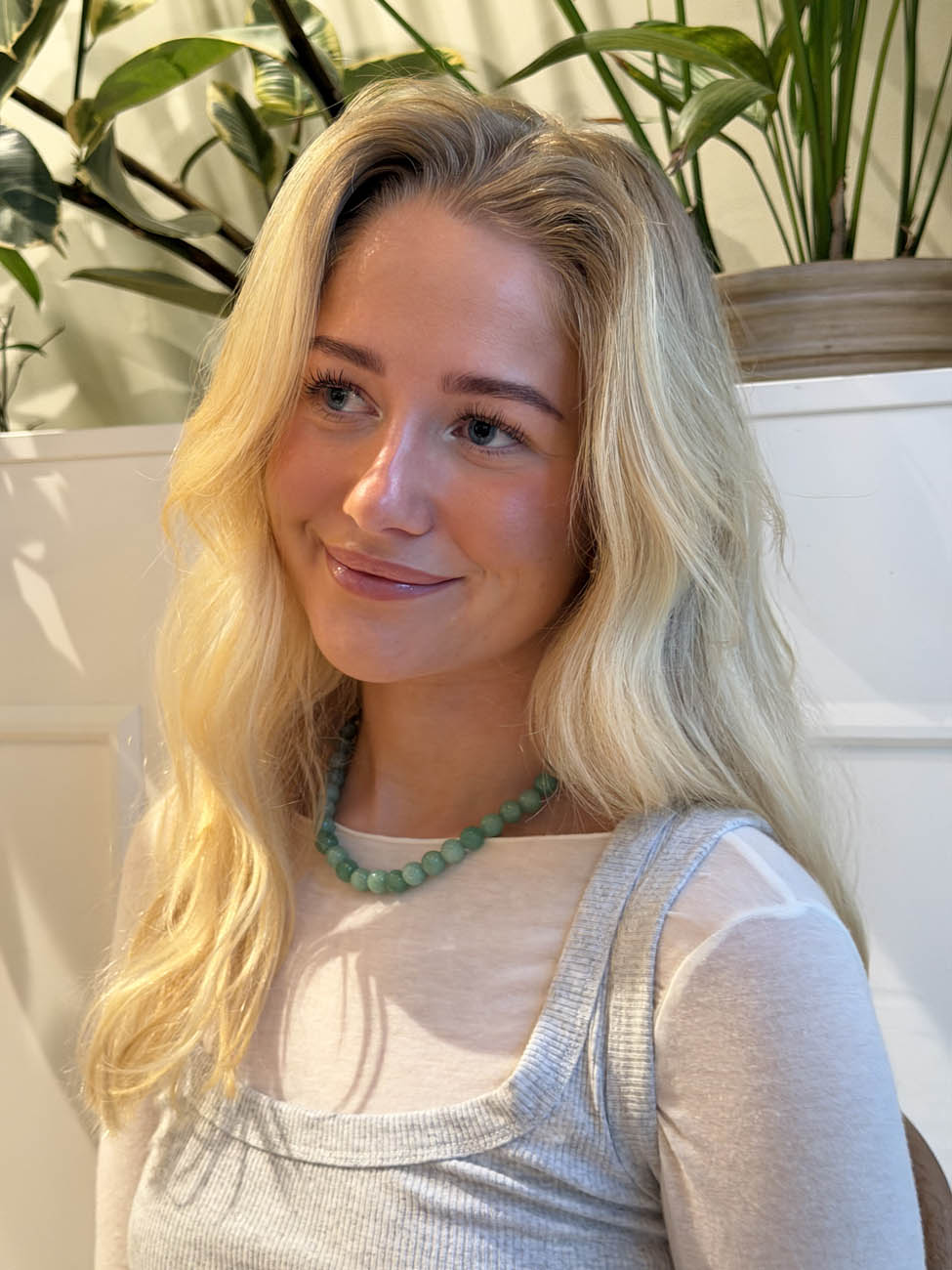 Monique halskæde - Lysegrøn