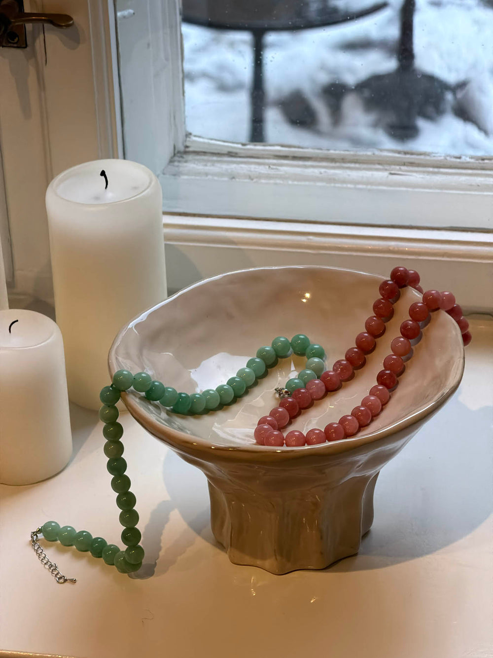 Monique halskæde - Lysegrøn