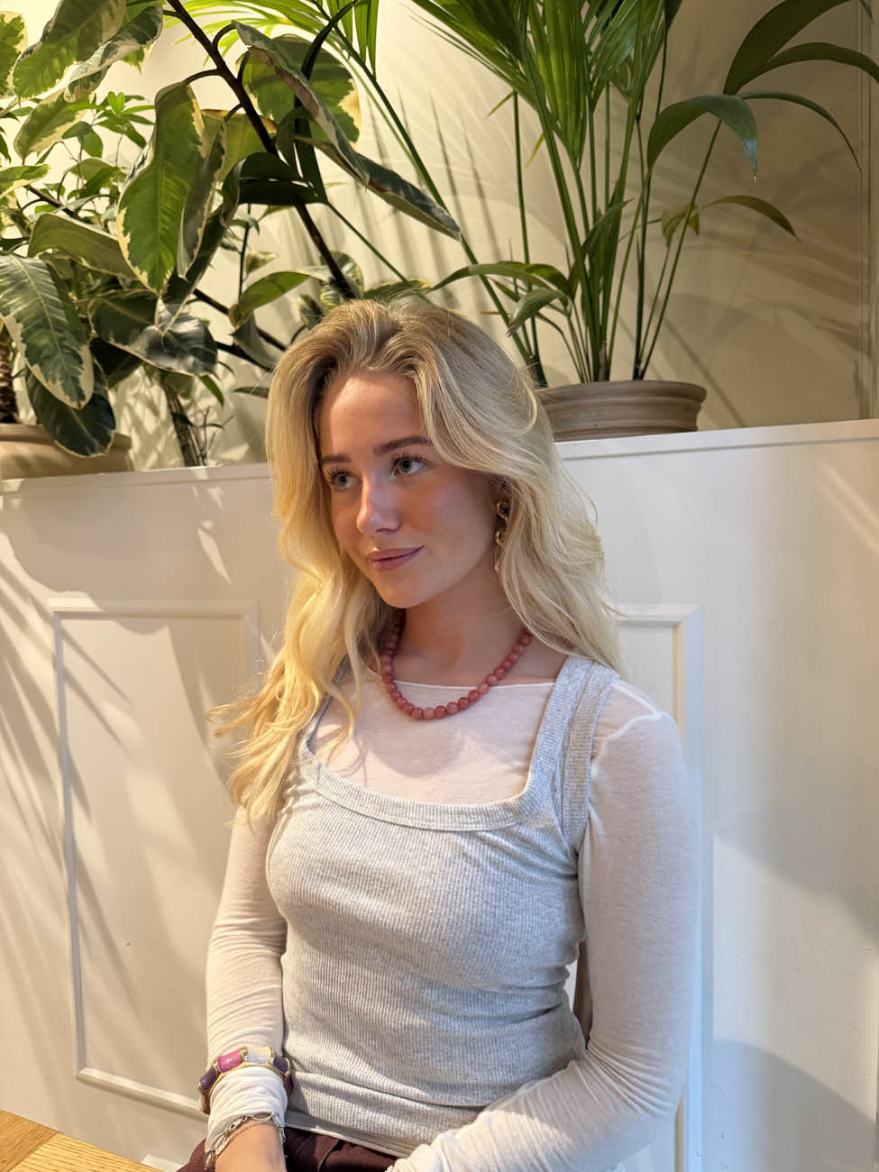 Monique halskæde - Rosa