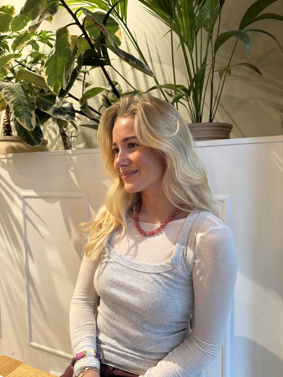 Monique halskæde - Rosa