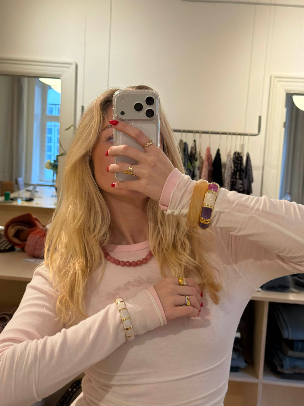 Monique halskæde - Rosa