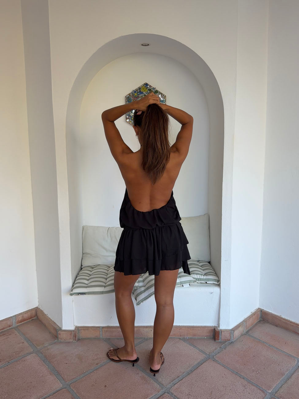 Lulitiana halterneck kjole - Sort