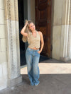 Mirailla halterneck top - Beige