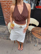Darina halterneck top - Brun