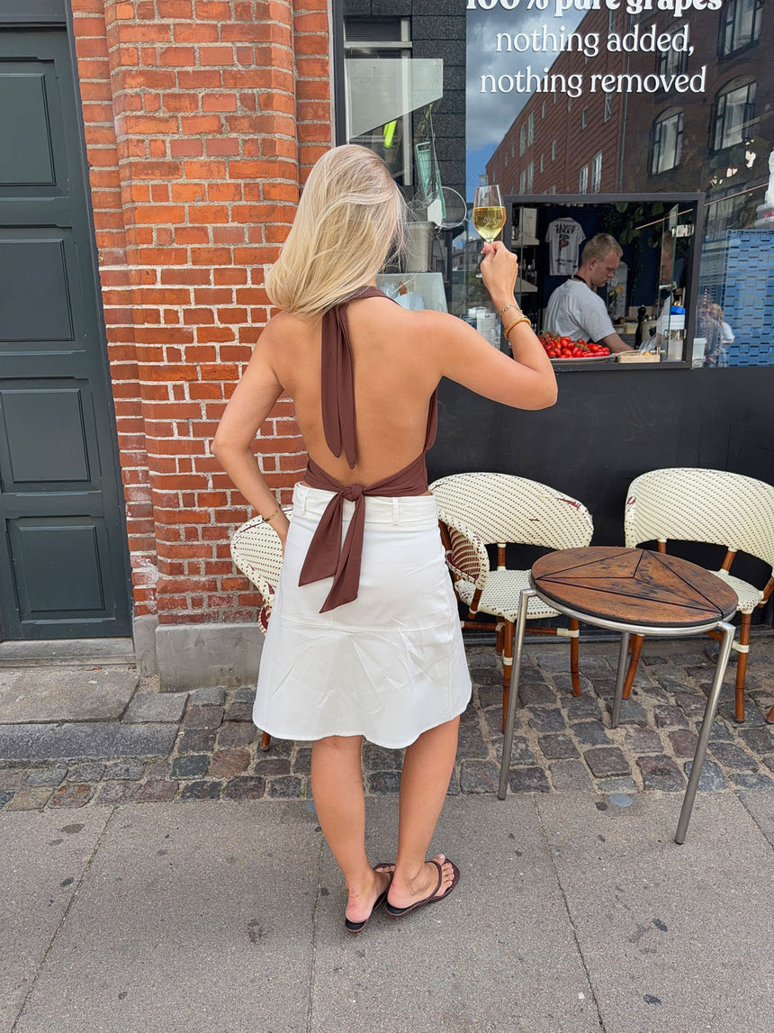 Darina halterneck top - Brun