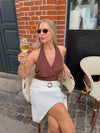 Darina halterneck top - Brun
