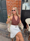 Darina halterneck top - Brun
