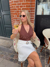 Darina halterneck top - Brun
