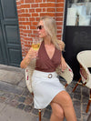 Darina halterneck top - Brun