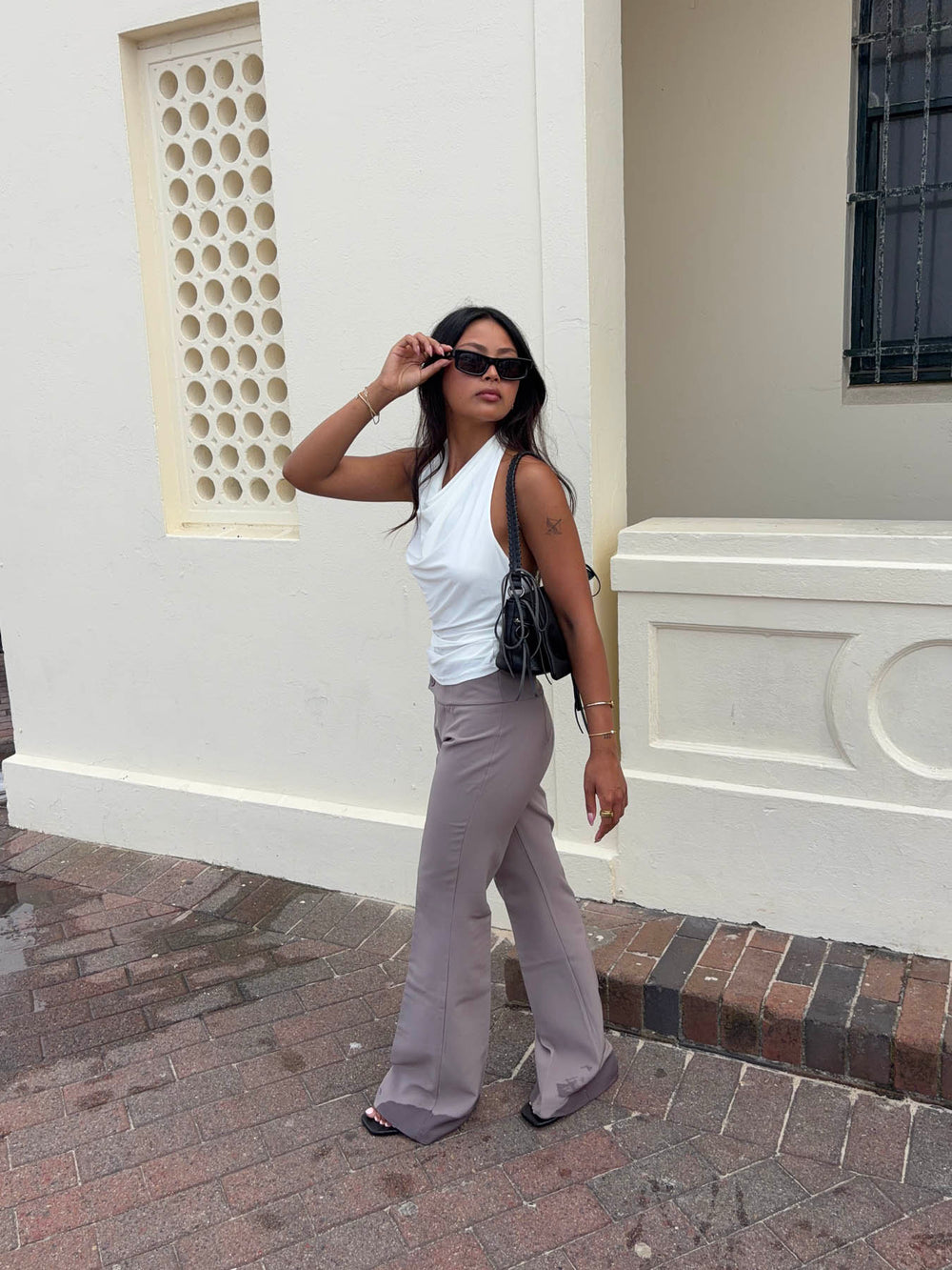 Dora halterneck top - Hvid