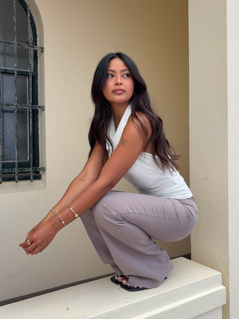 Dora halterneck top - Hvid