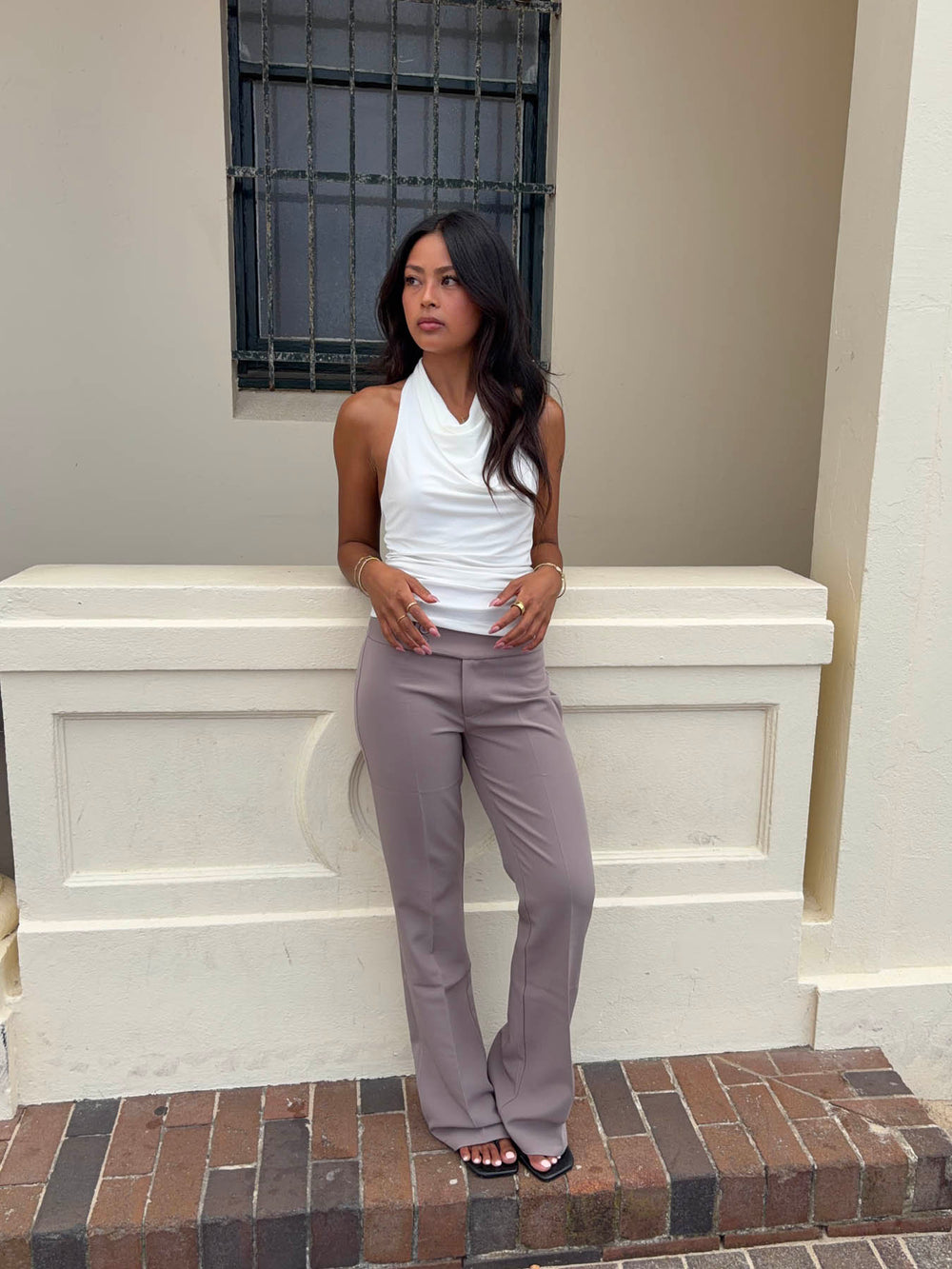 Dora halterneck top - Hvid