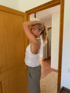 Fernande halterneck top - Hvid