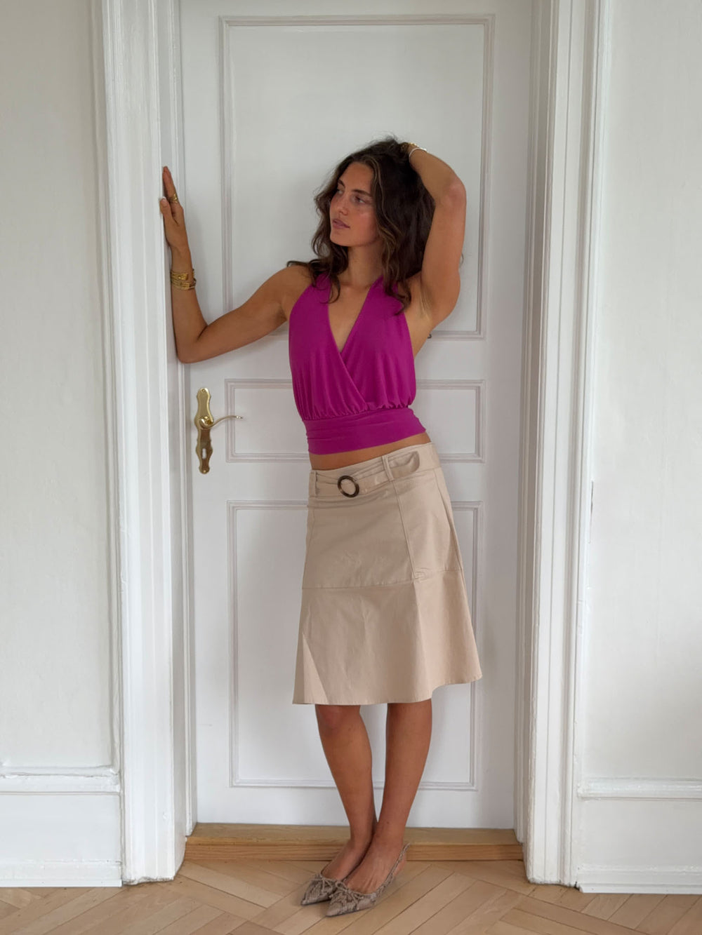 Darina halterneck top - Pink