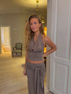 Tella halternecktop - Taupe