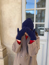 Fluffy handsker - Navy