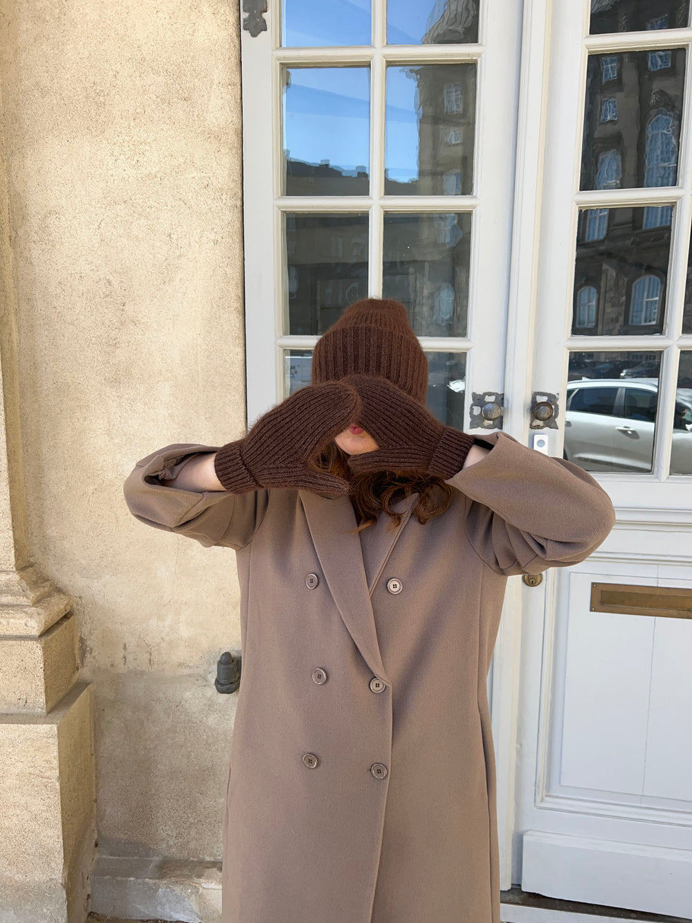 Fluffy handsker - Brun