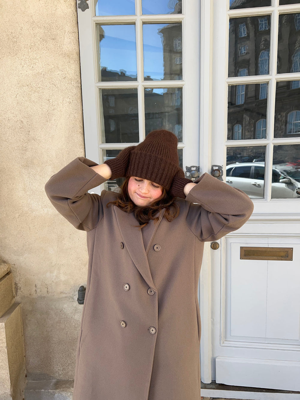 Fluffy handsker - Brun