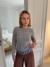 Roxana henley bluse - Grå