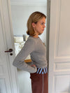 Roxana henley bluse - Grå