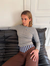 Roxana henley bluse - Grå