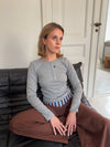 Roxana henley bluse - Grå