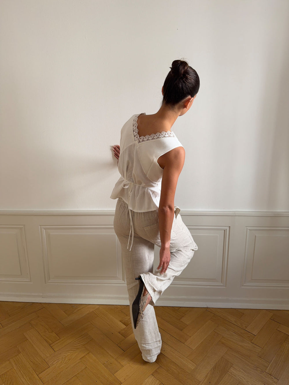 Signe hørbukser - beige
