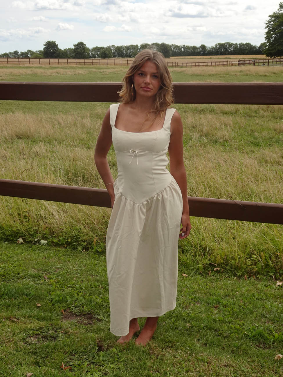 Solia hørkjole - Beige