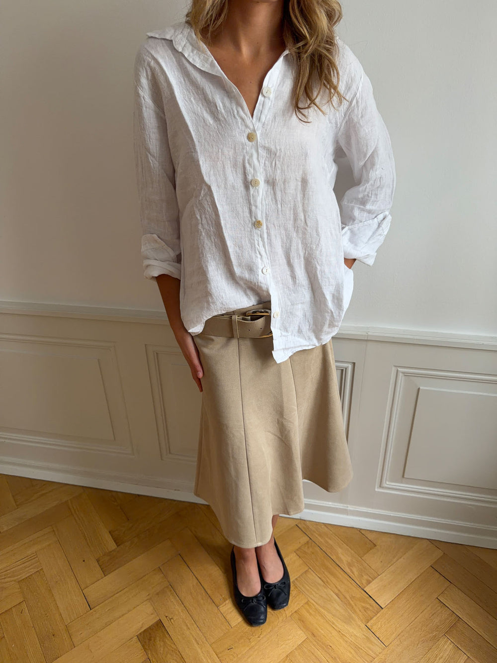 Lovisa hørskjorte - Hvid