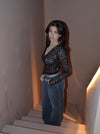 Viktoria blonde bluse - Sort