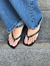 Safine mules med krokodilleprint - Sort