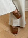 Gina ballerina med ruskindssnude - Brun