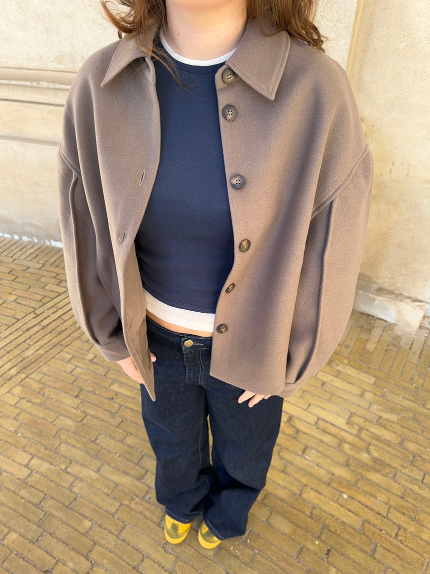 Benedikte jakke - Taupe