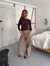 Felux jeans med syninger - Beige