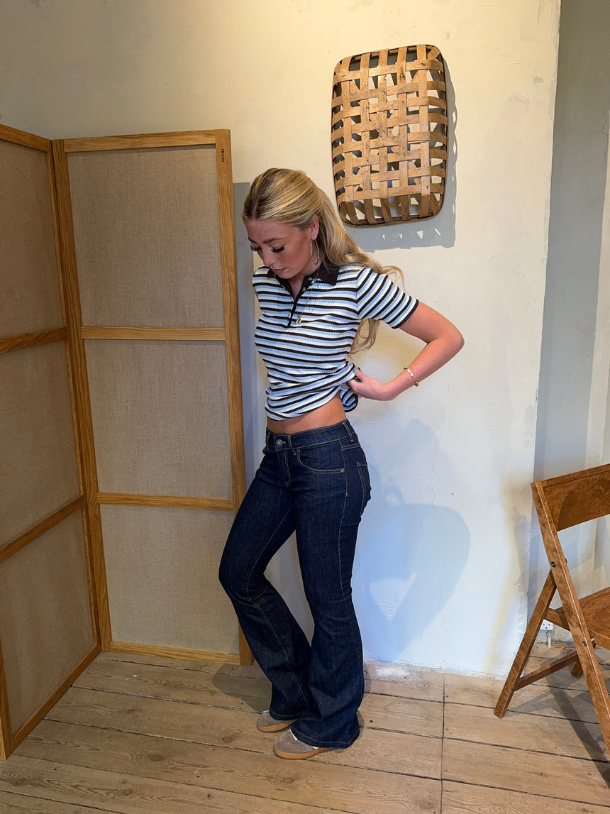 Senia bootcut jeans - Mørk denim