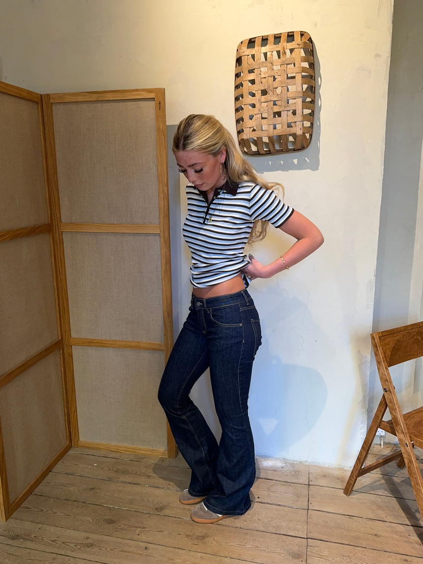 Senia bootcut jeans - Mørk denim