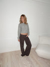 Audrey jeans - Mørkebrun