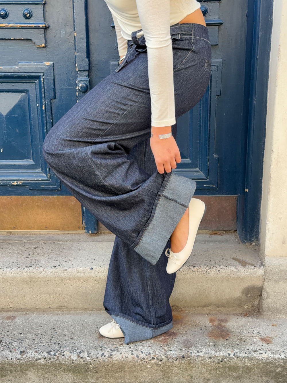 Idana jeans med detaljer - Blå