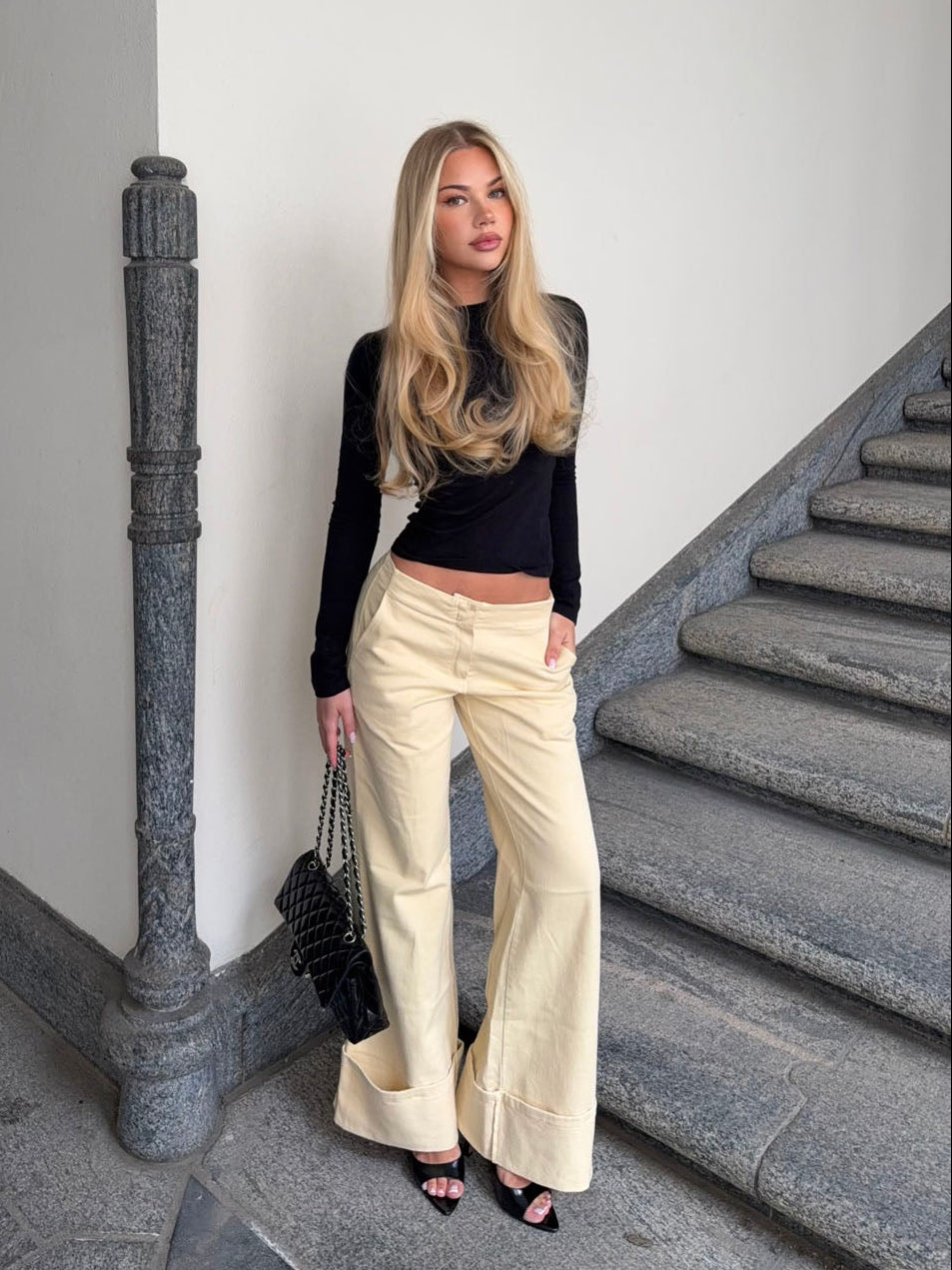 Siv jeans - Lys gul