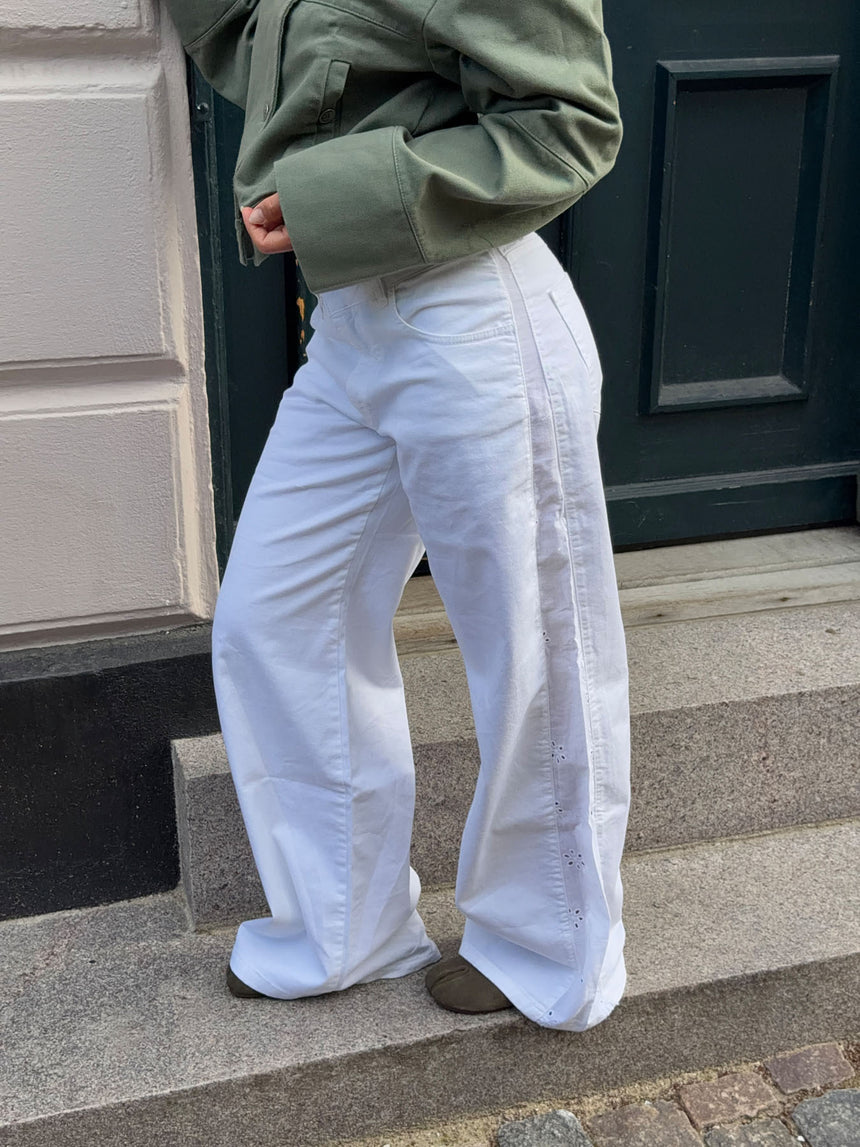 Lineana jeans med blonder - Hvid