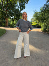 Hedda jeans med brede ben - Beige