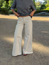 Hedda jeans med brede ben - Beige